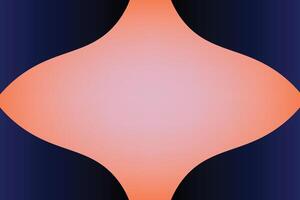 Abstract gradient orange glowing background with dark wavy shape effect banner design. vector
