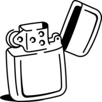 Lighter icon in drawing style vector