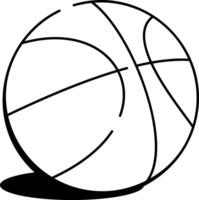 A hand drawn icon of a basketball vector