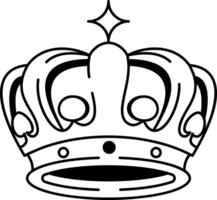 Crown icon in hand drawn style vector