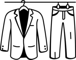 Hanging suit icon in drawing style vector