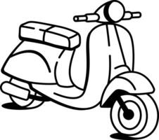 Scooter icon in hand drawn style vector