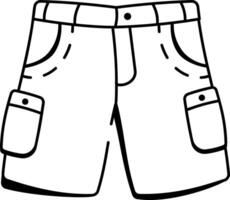 Shorts icon in hand drawn style vector