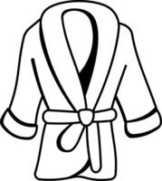 Bathrobe icon in doodle style vector