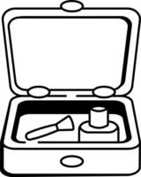 A hand drawn icon of grooming kit vector