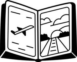 Travel memories icon in hand drawn style vector