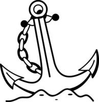 Boat anchor icon in doodle style vector