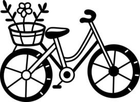 Cycle icon in hand drawn style vector