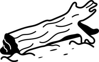 Driftwood icon in hand drawn style vector