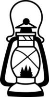 Lantern icon in hand drawn style vector