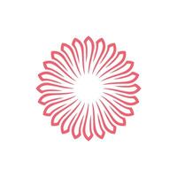 Pink Ornamental Flower Sign Logo Template Illustration Design. EPS 10. vector