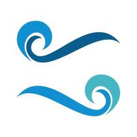 Set Swirl Wave Swoosh Logo Template Illustration Design. EPS 10. vector