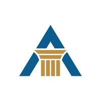 Initial Letter A Pillar Logo for Lawyer Firm Illustration Design. EPS 10. vector