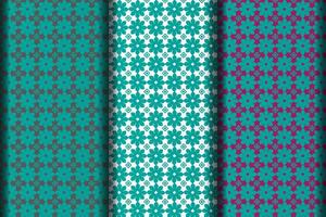 Flower style seamless pattern design template. vector