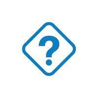Diamond Shape Question Mark Template Illustration Design. vector