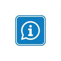 Blue Square Information Icon Sign Illustration Design. EPS 10. vector