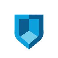 Blue Blank Shield Logo Template Illustration Design. EPS 10. vector