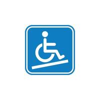 Square Icon Template - Disable Person Handicap Illustration Design. EPS 10. vector