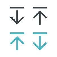 Set Download and Upload Arrow Icon Logo Template Illustration Design. EPS 10. vector