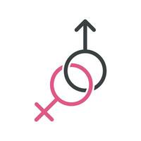 Female and Male Icon Logo Template Illustration Design. EPS 10. vector