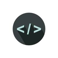 Circle Coding Icon Logo Template Illustration Design. EPS 10. vector