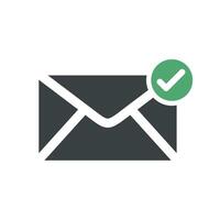 Check Mark Envelope Email Icon Logo Template Illustration Design. EPS 10. vector