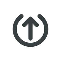 Circle Upload Icon template Illustration Design. EPS 10. vector