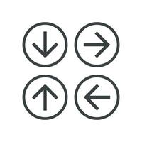Circle Line Download and Upload Arrow Icon Logo Template Illustration Design. EPS 10. vector