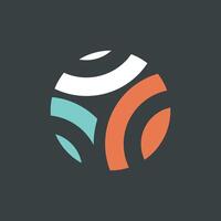 Colorful Abstract Swoosh in Circle Shape Logo Template Illustration Design. EPS 10. vector