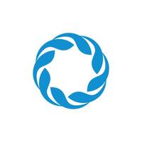 Abstract Circle Blue Flower Logo Template Illustration Design. EPS 10. vector