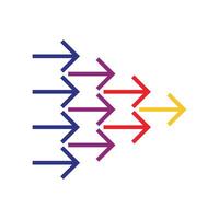 Abstract Colorful Forward Arrows Logo Template Illustration Design. EPS 10. vector