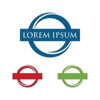 Set Circle Ring Emblem Logo Template Illustration Design. EPS 10. vector