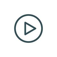 Play Button Line Icon Logo Template Illustration Design. EPS 10. vector