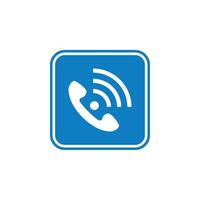 Square Phone and Signal Icon Illustration Design. EPS 10. vector