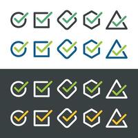 Check Mark Set Icon Logo Template Illustration Design. EPS 10. vector