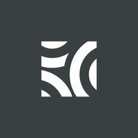 Abstract Swoosh in Square Shape Logo Template Illustration Design. EPS 10. vector