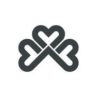 Three Leaf Clover Ornamental Logo Template Illustration Design. EPS 10. vector