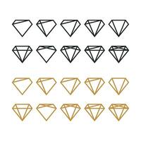 Set Diamond Shape Logo Template Illustration Design. EPS 10. vector