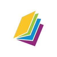 Stack of Colorful Paper Logo Template Illustration Design. EPS 10. vector