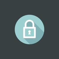 Padlock Icon in Circle Logo Template Illustration Design. EPS 10. vector