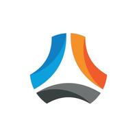 Abstract Circle Swoosh Triangle Logo Template Illustration Design. EPS 10. vector