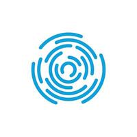 Abstract Blue Circle Lines Whirlpool Logo Template Illustration Design. EPS 10. vector