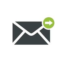 Arrow in Circle Envelope Email Icon Logo Template Illustration Design. EPS 10. vector