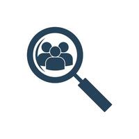 Search Employees Icon Logo Template Illustration Design. EPS 10. vector