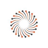 Abstract Dandelion Flower Circle Logo Template Illustration Design. EPS 10. vector
