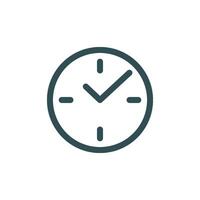 Clock Line Icon Logo Template Illustration Design. EPS 10. vector