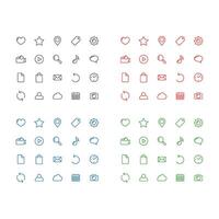 Colorful Simple Icon Set Template Illustration Design. EPS 10. vector