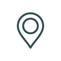 Line Point of Map, pin locator Icon Logo Template Illustration Design. EPS 10. vector