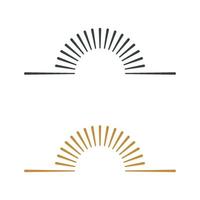 Set Sunburst Line Logo Template Illustration Design. EPS 10. vector