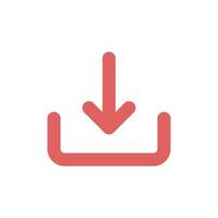 Red Download Icon template Illustration Design. EPS 10. vector